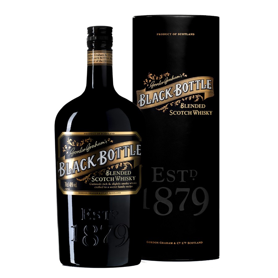 black-bottle-scotch-whiskyblend de luxe, black bottle